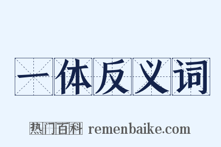 一体反义词是什么意思的图片